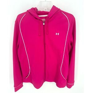 Under Armour Women's Full Zip All Season Gear Semi-Fitted Pullover Size XL Pink